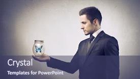  Presentation with butterfly colombia - Theme consisting of holding a pot with butterfly background and a ocean colored foreground