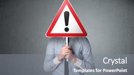  Presentation with triangle - Amazing presentation theme having holding a red traffic triangle backdrop and a gray colored foreground