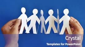  Presentation with teamwork rowing - Slide set consisting of holding a row of paper background and a ocean colored foreground