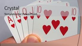  Presentation with royal - Beautiful presentation featuring holding a royal flush backdrop and a light gray colored foreground