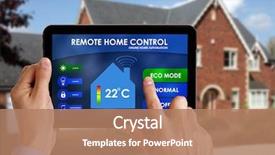  Presentation with controller - Cool new presentation theme with holding a smart energy controller backdrop and a coral colored foreground