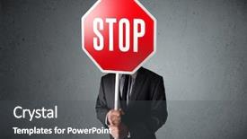  Presentation with stop - Amazing presentation design having holding a stop sign backdrop and a dark gray colored foreground