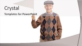  Presentation with silver fern black white flag - Amazing slide set having holding a white triangular flag backdrop and a light gray colored foreground