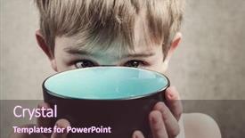  Presentation with bowl - Slide set having holding an empty bowl hunger background and a wine colored foreground