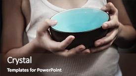  Presentation with bowl - Slide deck enhanced with holding an empty bowl hunger background and a tawny brown colored foreground