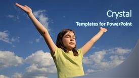  Presentation with praise - Cool new presentation with holding arms up in praise backdrop and a ocean colored foreground