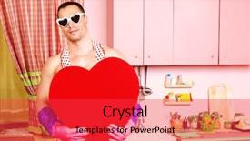  Presentation with heart love - Colorful slide set enhanced with holding big red heart pink backdrop and a red colored foreground