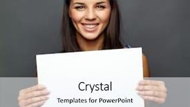  Presentation with happy sad masks - Colorful slides enhanced with holding blank - portrait of happy brunette backdrop and a sky blue colored foreground