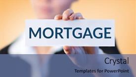  Presentation with car body repairer holding - Slides featuring holding blank card against orange background and a ocean colored foreground