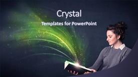  Presentation with poisonus mushroom book - Presentation theme having holding book with green wave background and a  colored foreground