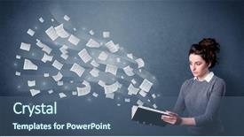  Presentation with book pages turning - Slides with holding book with pages flying background and a ocean colored foreground