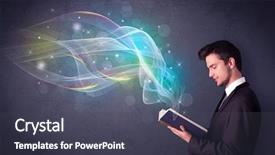  Presentation with diwali sweets recipe book - Presentation theme having holding book with rainbow wave background and a  colored foreground