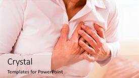  Presentation with breast - Colorful PPT theme enhanced with holding breast because of heart backdrop and a coral colored foreground