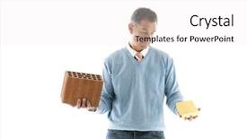  Presentation with financial investing - Amazing slides having holding brick and a gold backdrop and a white colored foreground