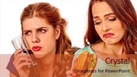  Presentation with burger - Slide deck with holding burger and drink cola background and a red colored foreground