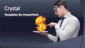  Presentation with american sign language asl - Slide deck having holding burning american dollar sign background and a ocean colored foreground