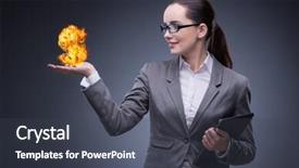  Presentation with dollar sign - Slides having holding burning american dollar sign background and a dark gray colored foreground