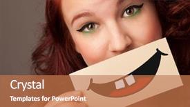  Presentation with happy birthday card brother - Presentation theme having holding card with funny smile background and a  colored foreground