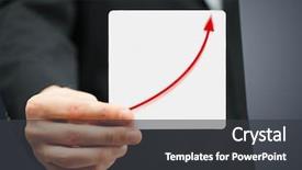  Presentation with music man in suit guitar - Audience pleasing slide set consisting of holding card with increasing graph backdrop and a dark gray colored foreground