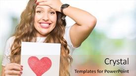  Presentation with shame - Audience pleasing slide set consisting of holding card with red heart backdrop and a coral colored foreground