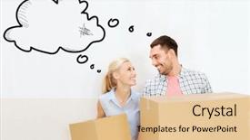  Presentation with real estate - PPT layouts featuring holding cardboard boxes and moving background and a lemonade colored foreground