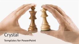  Presentation with queen chess - Slides with holding chess king and queen background and a lemonade colored foreground