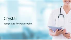  Presentation with dental radiology opontopediatric - PPT theme consisting of holding clipboard against dental equipment background and a sky blue colored foreground