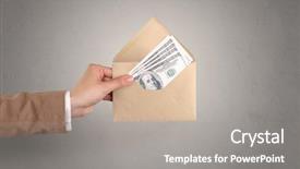  Presentation with white coloured lines - Colorful slide deck enhanced with holding coloured and white envelope backdrop and a gray colored foreground