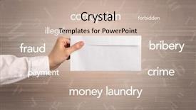  Presentation with white coloured lines - Cool new slides with holding coloured and white envelope backdrop and a soft green colored foreground