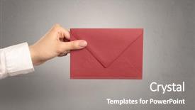  Presentation with white coloured lines - Colorful slide set enhanced with holding coloured and white envelope backdrop and a gray colored foreground