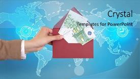  Presentation with coloured - Beautiful presentation theme featuring holding coloured and white envelope backdrop and a light blue colored foreground