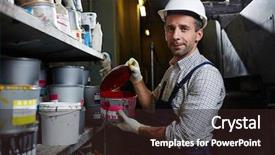  Presentation with container - Presentation design consisting of holding container with red paint background and a wine colored foreground