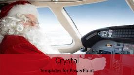  Presentation with private jet - Slide deck with holding control wheel in cockpit background and a crimson colored foreground