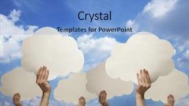  Presentation with dreams - Slide deck featuring paper clouds against blue sky background and a light blue colored foreground