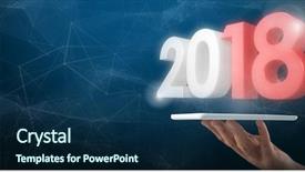  Presentation with hands holding black tablet - Cool new presentation with holding digital tablet against blue backdrop and a navy blue colored foreground