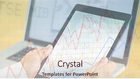  Presentation with digital - Beautiful PPT layouts featuring holding digital tablet with graph backdrop and a lemonade colored foreground