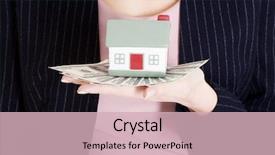  Presentation with business growth dollar - PPT theme featuring water looking for food background and a gold colored foreground.