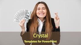  Presentation with eyes - Slides with holding dollars and making prey background and a  colored foreground