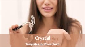  Presentation with holding hands old young - PPT layouts featuring holding eyelash curler and eyelashes background and a coral colored foreground