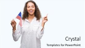  Presentation with united states old flag - Amazing PPT layouts having holding flag of united estates backdrop and a  colored foreground