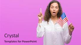  Presentation with america flag - Cool new slides with holding flag of united estates backdrop and a  colored foreground