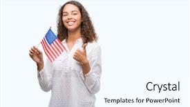  Presentation with america flag - Amazing theme having holding flag of united estates backdrop and a  colored foreground