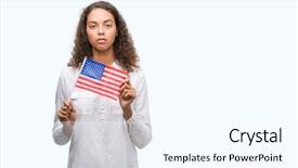  Presentation with america flag - Colorful slides enhanced with holding flag of united estates backdrop and a  colored foreground