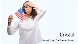  Presentation with america flag - Cool new presentation with holding flag of united estates backdrop and a  colored foreground