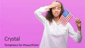  Presentation with america flag - Cool new presentation with holding flag of united estates backdrop and a  colored foreground