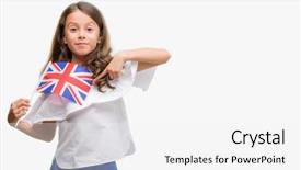  Presentation with unit rates uk flag - Slide deck consisting of holding flag of united kingdom background and a white colored foreground