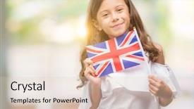  Presentation with unit rates uk flag - Slide set consisting of holding flag of united kingdom background and a lemonade colored foreground