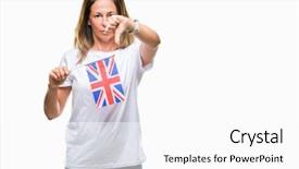  Presentation with united kingdom - PPT layouts having holding flag of united kingdom background and a white colored foreground