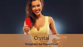  Presentation with football - Theme with holding football and showing red background and a  colored foreground