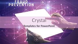  Presentation with fraud prevention - Amazing slide deck having holding-futuristic-tablet-with-fraud backdrop and a lavender colored foreground